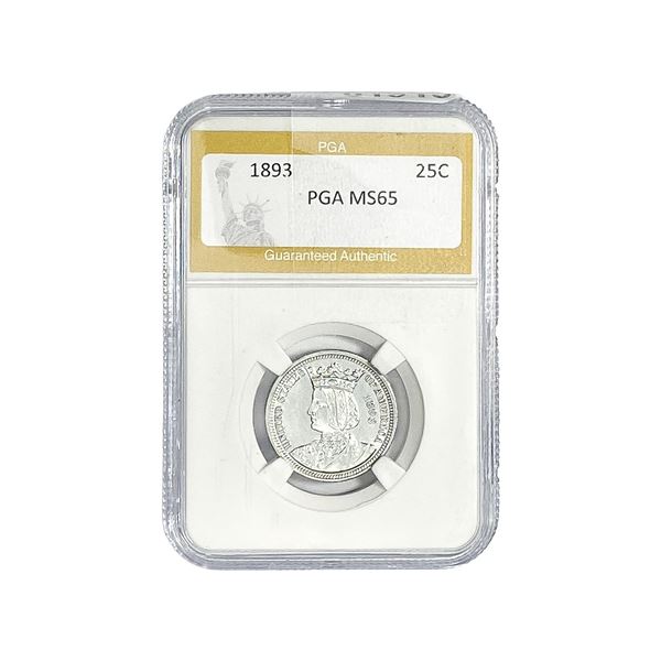 1893 Isabella Silver Quarter PGA MS65