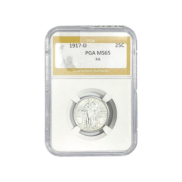 1917-D Standing Liberty Quarter PGA MS65 FH