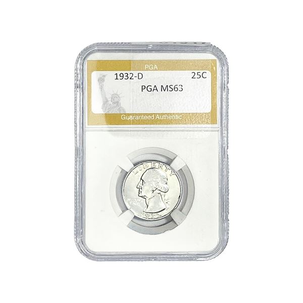 1932-D Washington Silver Quarter PGA MS63