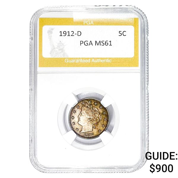 1912-D Liberty Victory Nickel PGA MS61