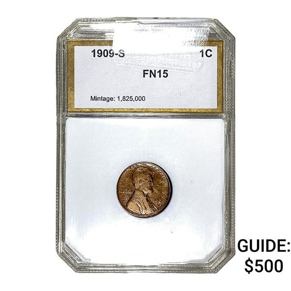 1909-S Wheat Cent PCI FN15