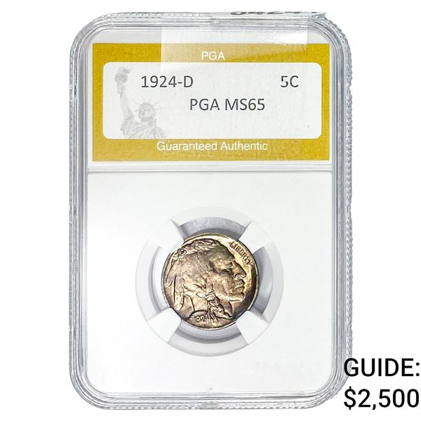 1924-D Buffalo Nickel PGA MS65