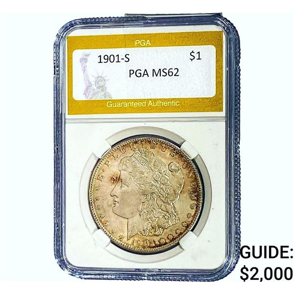 1901-S Morgan Silver Dollar PGA MS62