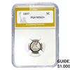 Image 1 : 1837 Seated Liberty Half Dime PGA MS63+
