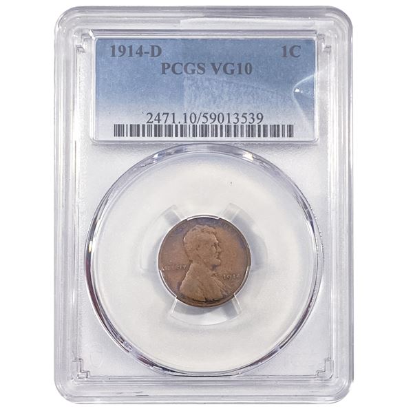 1914-D Wheat Cent PCGS VG10