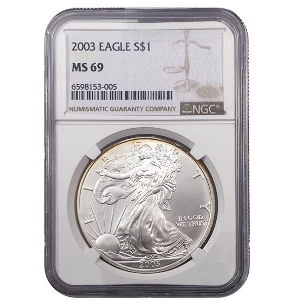 2003 Walking Liberty Dollar NGC MS69