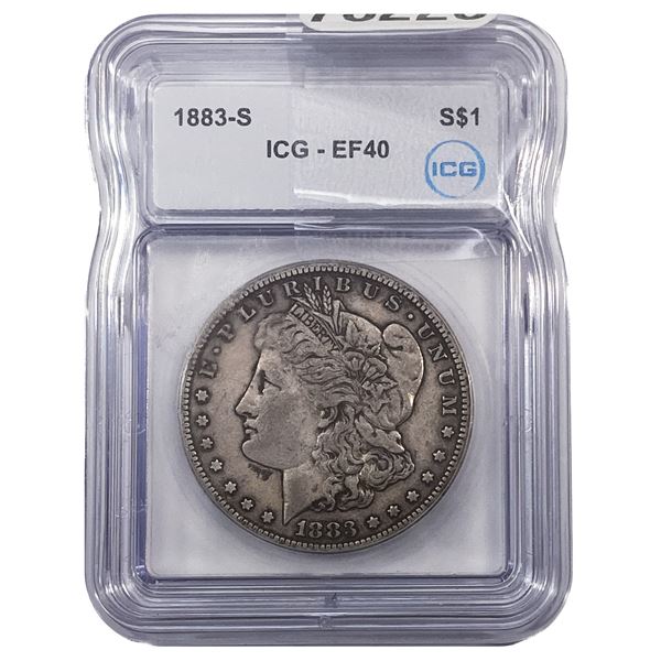 1883-S Morgan Silver Dollar ICG EF40