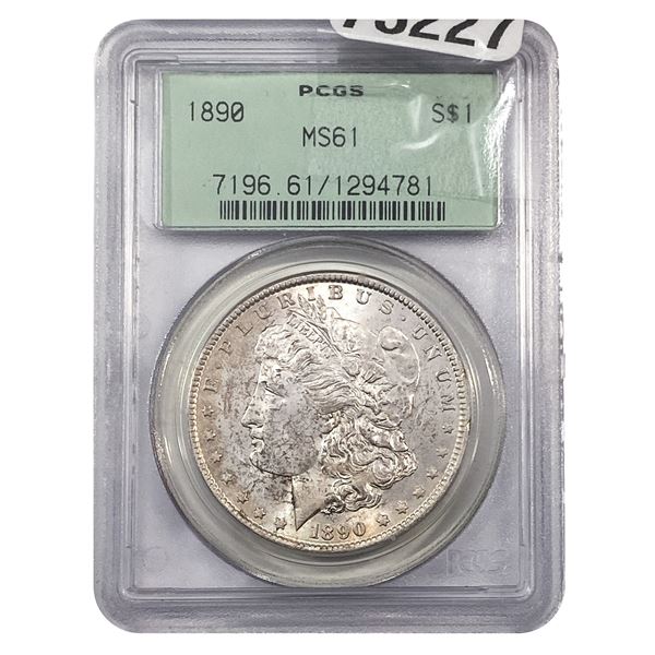 1890 Morgan Silver Dollar PCGS MS61