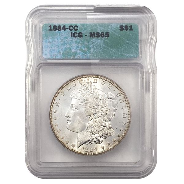 1884-CC Morgan Silver Dollar ICG MS65