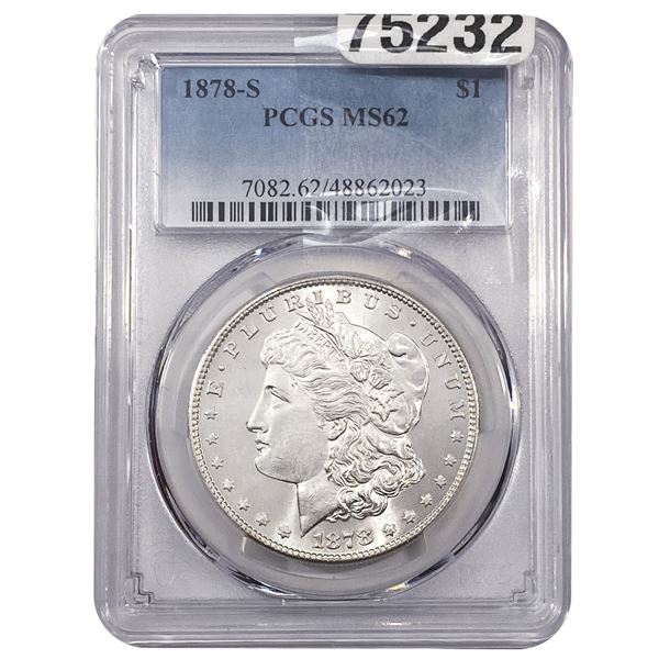 1878-S Morgan Silver Dollar PCGS MS62