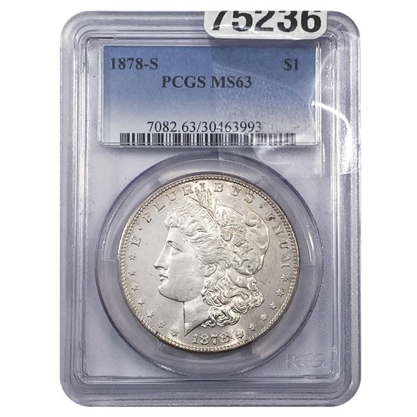 1878-S Morgan Silver Dollar PCGS MS63