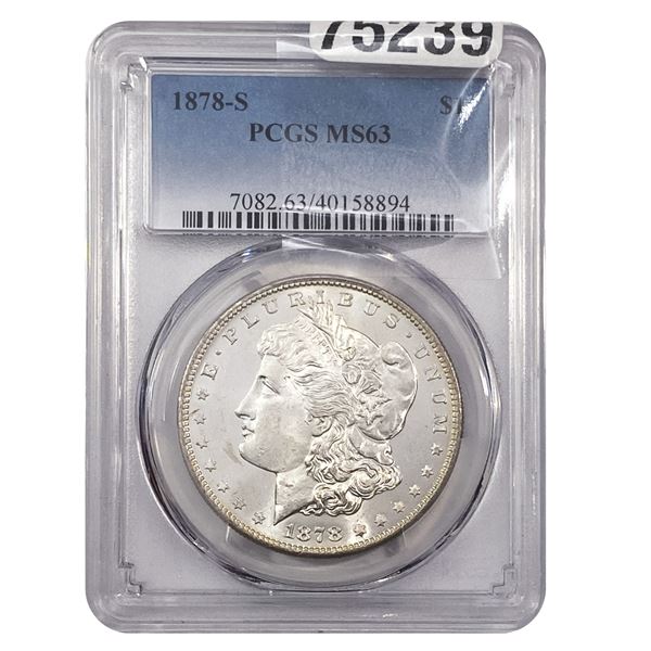 1878-S Morgan Silver Dollar PCGS MS63