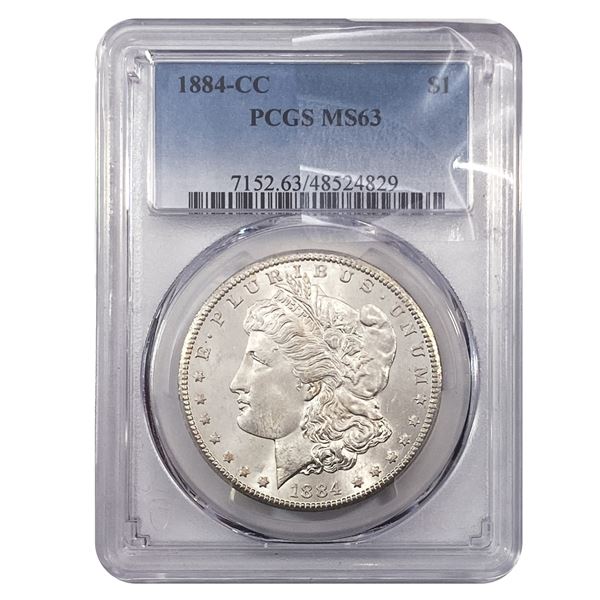 1884-CC Morgan Silver Dollar PCGS MS63