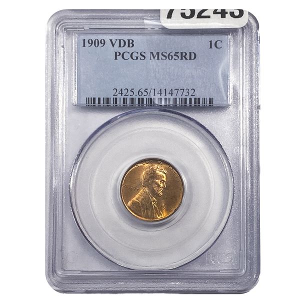 1909-VDB Wheat Cent PCGS MS65 RD