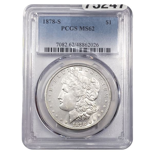 1878-S Morgan Silver Dollar PCGS MS62