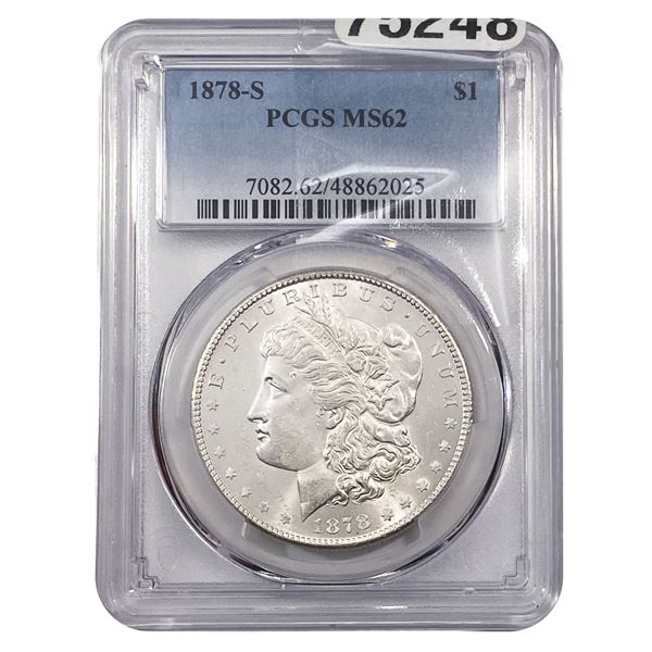 1878-S Morgan Silver Dollar PCGS MS62