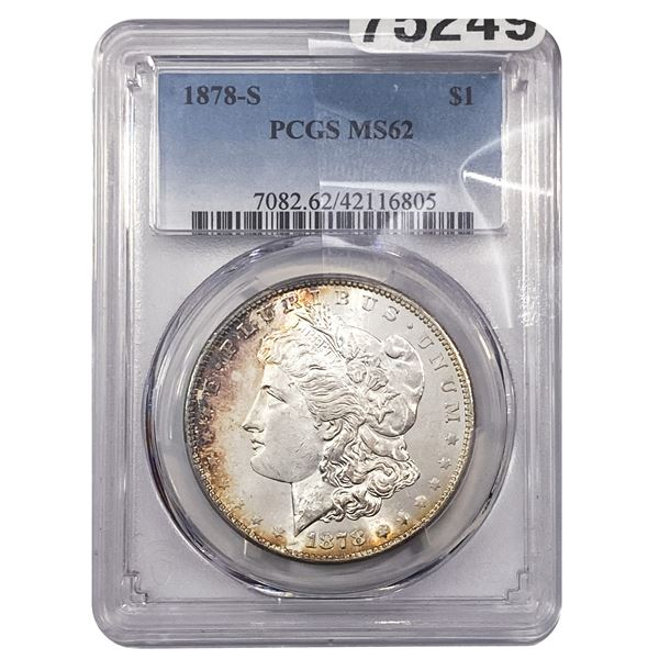 1878-S Morgan Silver Dollar PCGS MS62
