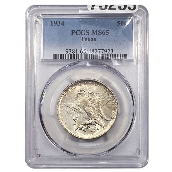 1934 Texas Half Dollar PCGS MS65