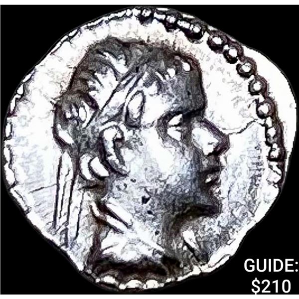 Bactria Eukratide I 170-145 BC Silver Obol CHOICE AU