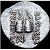 Image 2 : Bactria Eukratide I 170-145 BC Silver Obol CHOICE AU