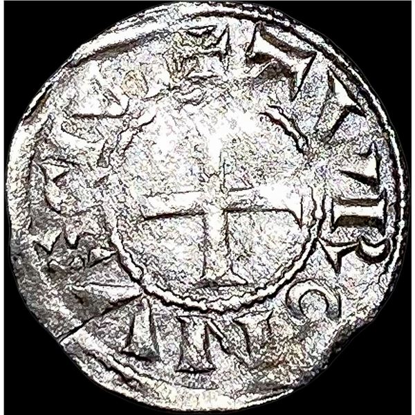 Crusades Abbey of St Martin 1150-1200 AD Silver Denier NEARLY UNCIRCULATED