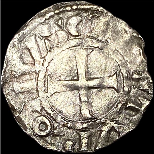 Crusades France Abbey of St Martin 1150-1200 AD Silver Denier NEARLY UNCIRCULATED