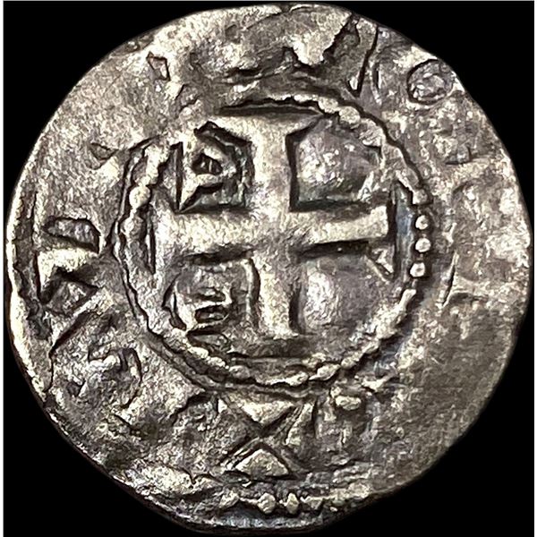 1100's Crusades France Anjou SIlver Denier NEARLY UNCIRCULATED