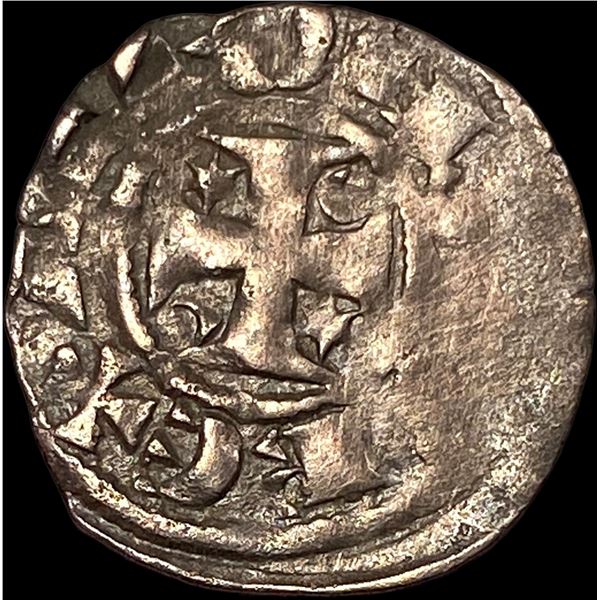 1248-1279 Recon. Portugal AlfonsoIII SIlver Dinero NEARLY UNCIRCULATED