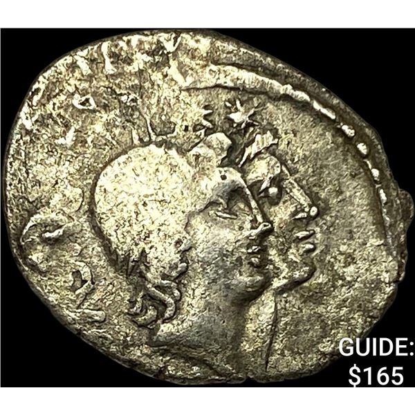 Roman Cordius Rufus 48 BC Silver Denarius NEARLY UNCIRCULATED