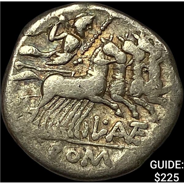 Roman L Antestius Gragulus 136 BC Silver Denarius NEARLY UNCIRCULATED