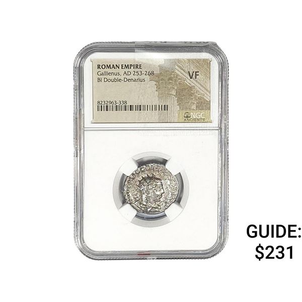 Roman Gallienus, AD 253-268 BI Dbl-Denarius NGC VF