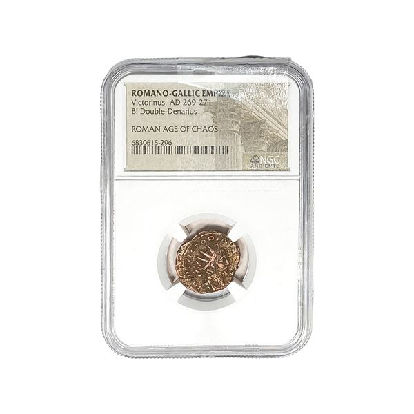 Romano-Gallic Voictorinus, AD 269-271 BI Dbl-Denarius NGC
