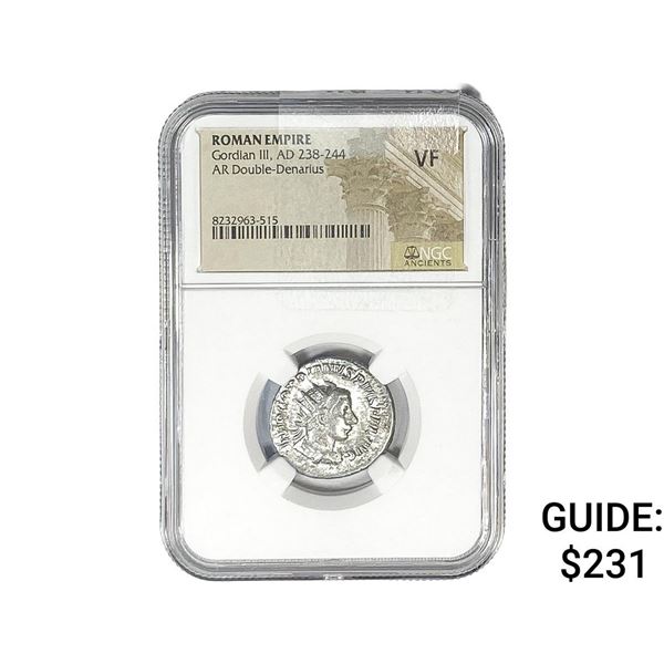 Roman Gordian III, AD 238-244 AR Dbl-Denarius NGC VF