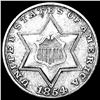 1854 Silver Three-Cent Piece NEARLY  UNCIRCULATED