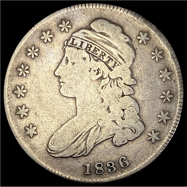 1836 Capped Bust Half Dollar LIGHTLY  CIRCULATED