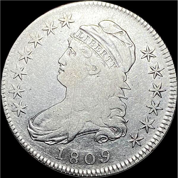 1809 Capped Bust Half Dollar LIGHTLY  CIRCULATED
