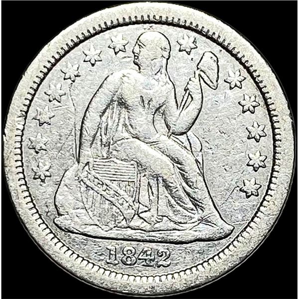 1842-O Silver Seated Liberty Dime NEARLY  UNCIRCULATED