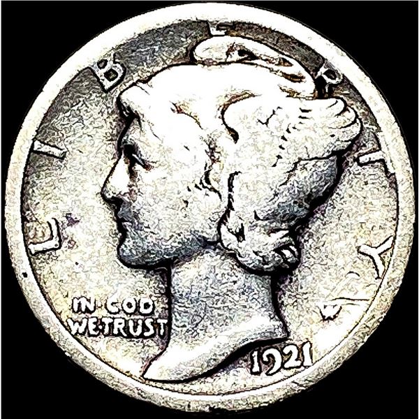 1921 Silver Mercury Dime LIGHTLY CIRCULATED