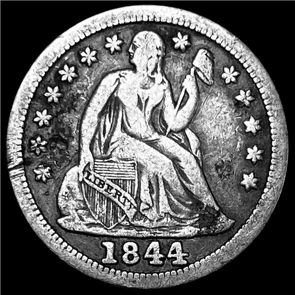 1844 Seated Liberty Dime LIGHTLY CIRCULATED