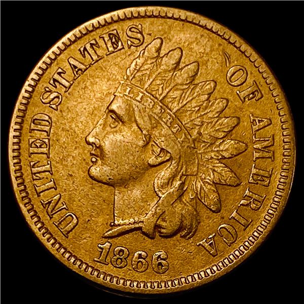 1866 Indian Head Cent NEARLY UNCIRCULATED