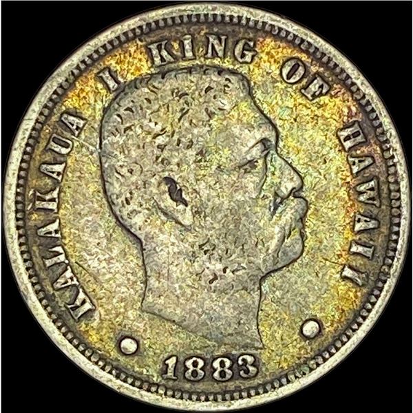 1883 Hawaii Silver Dime ABOUT UNCIRCULATED