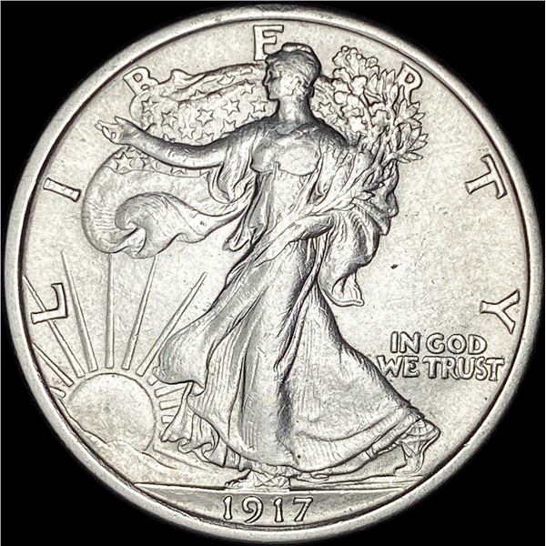 1917 Walking Liberty Half Dollar CHOICE AU