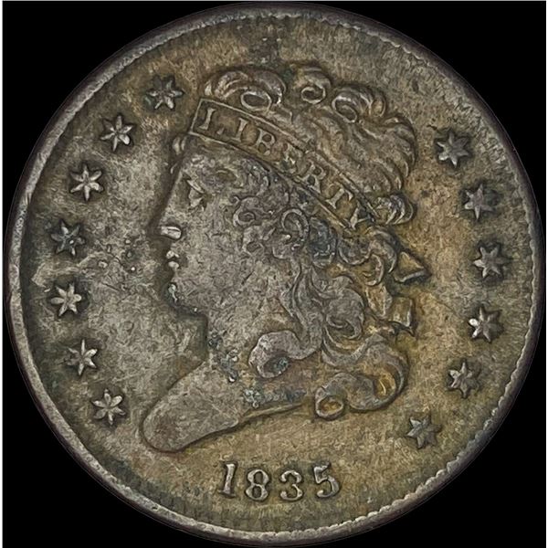 1835 Classic Head Half Cent CLOSELY  UNCIRCULATED