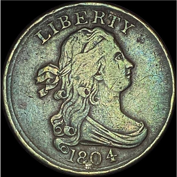 1804 Draped Bust Half Cent NEARLY  UNCIRCULATED
