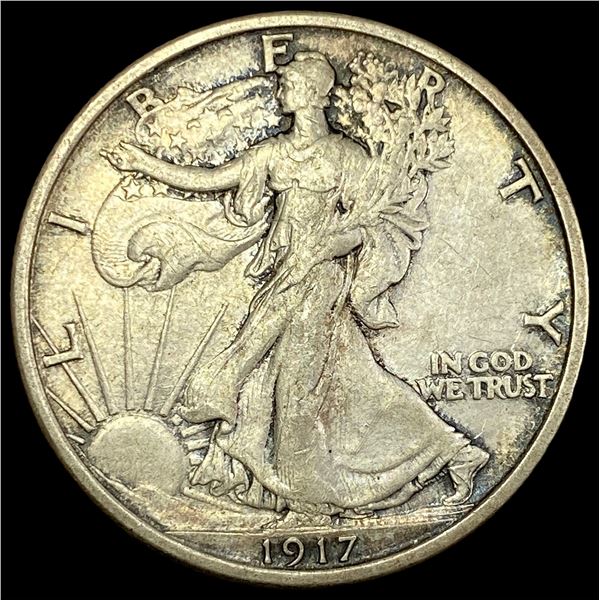 1917 Walking Liberty Half Dollar ABOUT  UNCIRCULATED