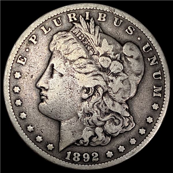 1892-CC Silver Morgan Dollar ABOUT  UNCIRCULATED