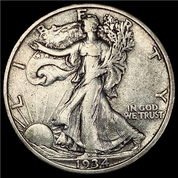1934-S Walking Liberty Half Dollar NEARLY  UNCIRCULATED