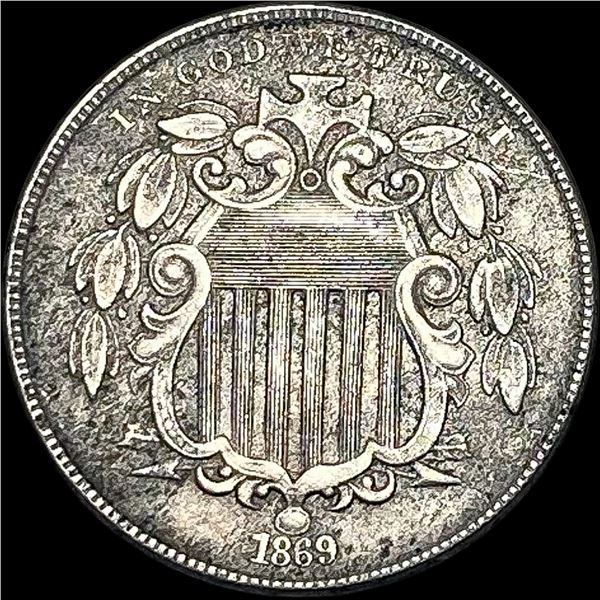 1869 Shield Nickel CLOSELY UNCIRCULATED