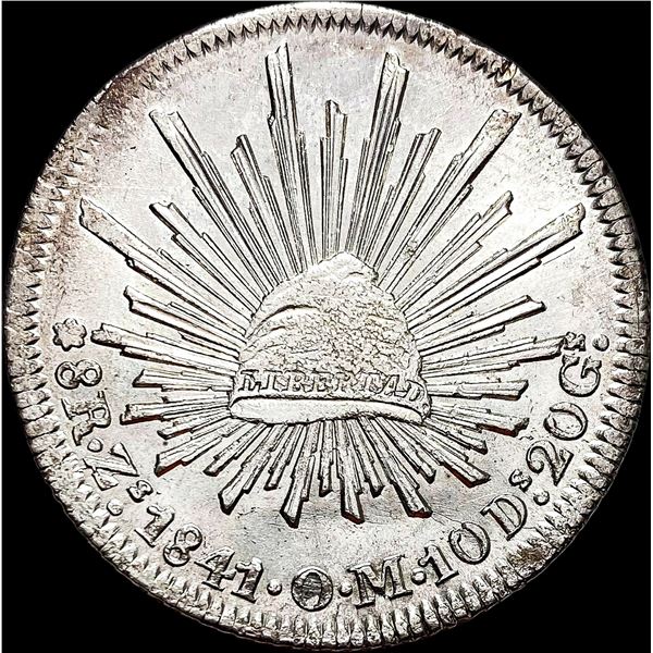 1841Zs OM Silver 8 Reales Mexico HIGH GRADE