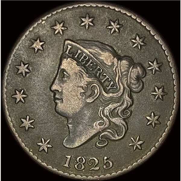 1825 Coronet Head Large Cent NEARLY  UNCIRCULATED